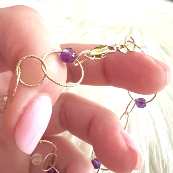 14k gold CAODURO Italian Luxury bracelet rings/circles - Picture 5 of 13